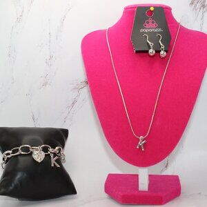 Paparazzi Initial "K" Necklace & Bracelet
